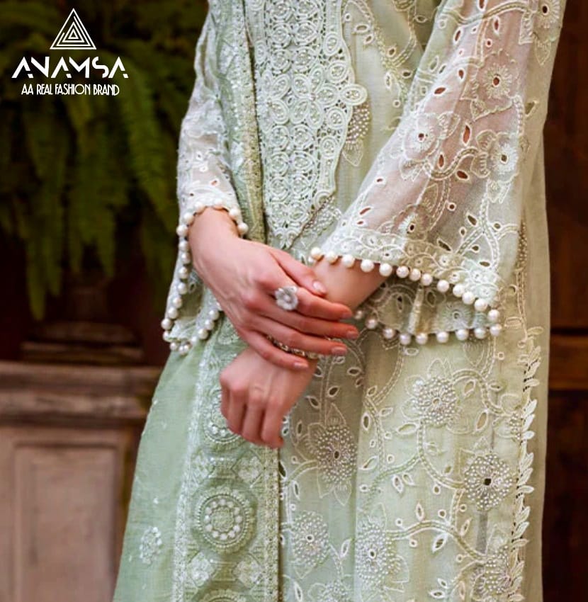 Anamsa 506 Jam Cotton Embroidery Pakistani Suit Wholesale Market In Surat